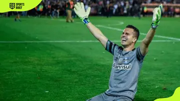 Marcelo Grohe celebrating in Argentine