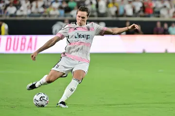 Federico Chiesa, pictured here during pre-season, opened the scoring for Juventus on Sunday