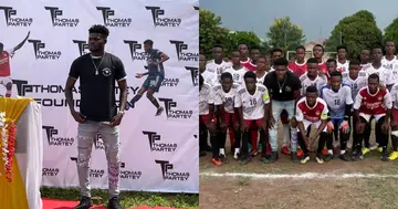 Arsenal star Thomas Partey at the unveiling of his foundation