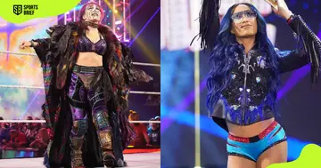 2018 Royal Rumble contenders Asuka (l) and Sasha Banks (r).