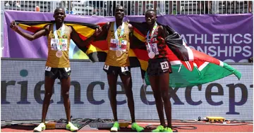 Joshua Cheptegei, Jacob Kiplimo, Stanley Mburu, 10,000 metres, World Athletics Championships