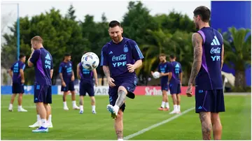 Lionel Messi, Rodrigo De Paul, Ezeiza, Argentina.