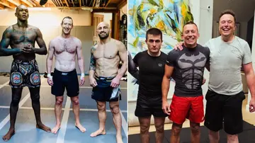 Elon Musk, Mark Zuckerberg, Israel Adesanya, Alexander Volkanovski, Georges St-Pierre, UFC, Facebook, Twitter, Dana White