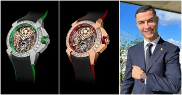 Flight of CR7 Baguette Watch, Cristiano Ronaldo, watches, Bugatti Chiron Tourbillon CR7 Edition, B Jacob & Co. Grand Baguette, Rolex GMT-Master II.