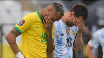 Psg Stars Messi and Neymar Spotted Laughing As Health Officials Disrupt Brazil vs Argentina Cracker