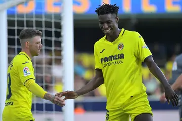 Senegalese forward Nicolas Jackson (right) has joined Chelsea from Villarreal