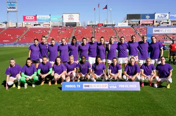 The Canada team at the recent SheBelieves Cup in the United States, which they had threatened to boycott