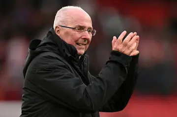 Liverpool Legends' manager Sven-Goran Eriksson applauds the fans after his side's 4-2 win over Ajax Legends in a charity match at Anfield