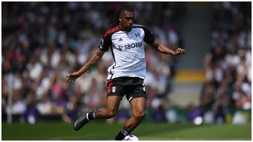 Fulham's Alex Iwobi in action in a Premier League match against Manchester City at Craven Cottage on May 11, 2024 in London, England. Photo: Justin Setterfield.