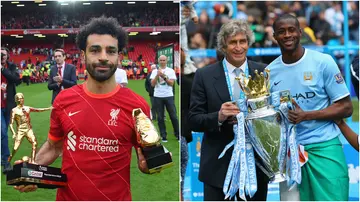 Mohamed Salah, Riyad Mahrez, Yaya Toure, Sadio Mane, Didier Drogba, Liverpool, Chelsea, Arsenal, Manchester City, Premier League