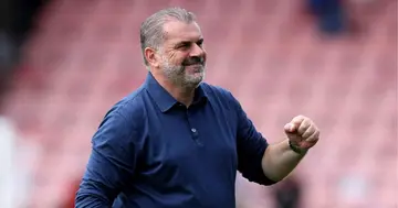 Ange Postecoglou with a cheeky grin.