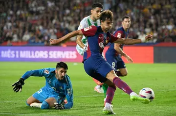 Joao Felix sent Barcelona ahead on his first start for the club as they crushed Real Betis