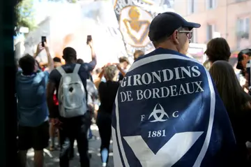 Bordeaux supporters protested after they were relegated to the third tier
