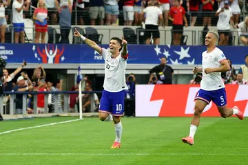 USA captain Christian Pulisic celebrates his goal in Sunday's Copa America victory over Bolivia in Arlington