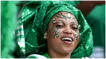 A Nigeria supporter. Photo: Franck Fife.