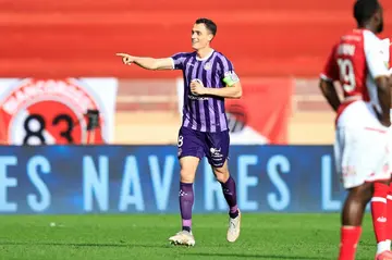 Vincent Sierro scored Toulouse's opener in their 2-1 win over Monaco