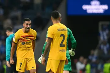 Ferran Torres (L) scored the only goal of the game for Barcelona against Porto