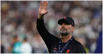 Jurgen Klopp at full time of the UEFA Champions League final match between Liverpool FC and Real Madrid at Stade de France. Photo by Robbie Jay Barratt.