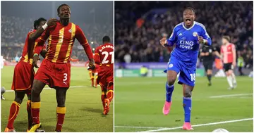 Fatawu Issahaku, Asamoah Gyan, Leicester City, Ghana, Southampton, Celebration