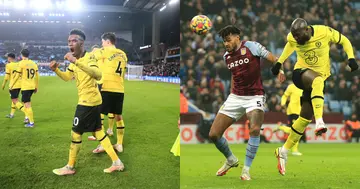 Aston Villa vs Chelsea. Photo: Getty Images.