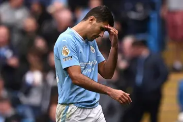 Red-ri: Manchester City's Rodri was sent-off in a 2-0 win over Nottingham Forest