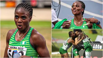 Tobi Amusan, Team Nigeria, 4x100m, relay, women, African Games, hurdles, gold.