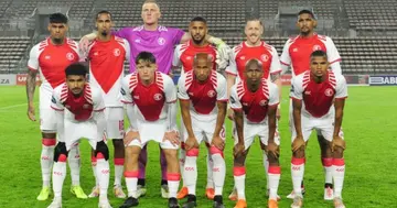 Cape Town Spurs' players before their game against Cape Town City.