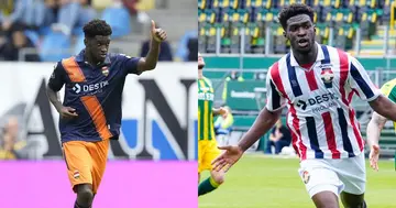 Ghana striker Kwasi Okyere Wreidt scored for Willem II against Vitesse in Holland