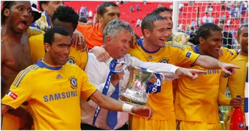 Didier Drogba, Frank Lampard, Ashley Cole, Florent Malouda, Guus Hiddink, FA Cup, Wembley Stadium