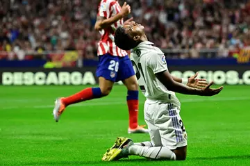 Rodrygo celebrating the first Real Madrid goal. Home fans were angry when he celebrated with Vinicius