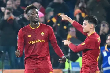 Paulo Dybala (R) and Tammy Abraham were again crucial to Roma in their 2-0 win at Spezia