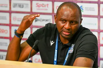 Patrick Vieira said it is important for Crystal Palace to improve in the coming season, but played down hopes they could challenge for European qualification places