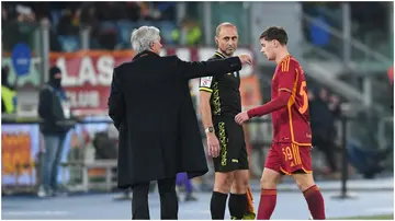 Jose Mourinho, Nicola Zalewski, AS Roma, Fiorentina, Florence, Italy, Italia Serie A.