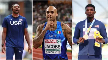 Noah Lyles, Marcell Jacobs, Fred Kerley, 2023 World Athletics Championships