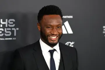 Mikel John Obi arrives on the Green Carpet ahead of The Best FIFA Football Awards at The Apollo Theatre in London