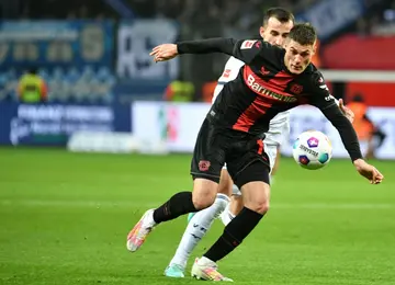 Bayer Leverkusen forward Patrik Schick scored a first-half hat-trick as his side won again
