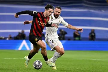 Jack Grealish (left) said Manchester City feel "unstoppable" at home ahead of their Champions League semi-final second leg against Real Madrid