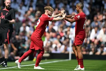 Harvey Elliott (left) has signed a new long-term contract at Liverpool