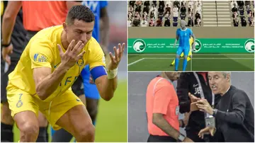 Cristiano Ronaldo, disallowed, goal, VAR, Al-Nassr, Al-Hilal, Saudi Pro League, referee, phone, Luis Castro