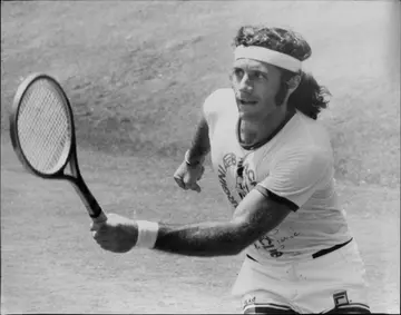 Portrait of Guillermo Vilas of Argentina at White City Tennis Courts, in November 28, 1978