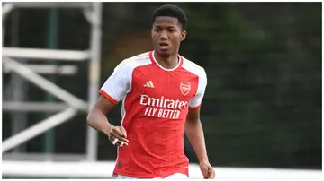 Arsenal U18s' Chidozie Martin-Obi in a past Premier League match. Photo: Stuart MacFarlane.