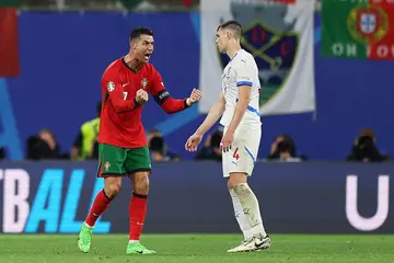 Portugal forward Cristiano Ronaldo appeared at a record sixth European Championship on Tuesday