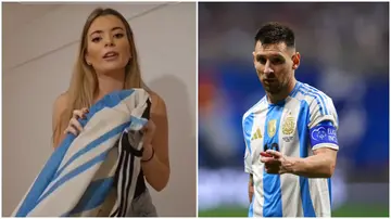 Candela Fassino, Lionel Messi, Signed shirt, Argentina, Copa America