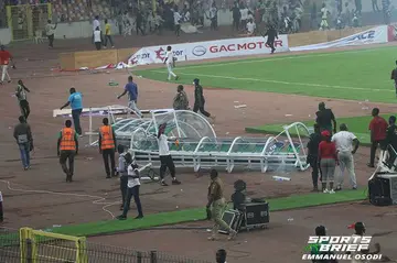 Angry fans destroy equipment at Abuja Stadium