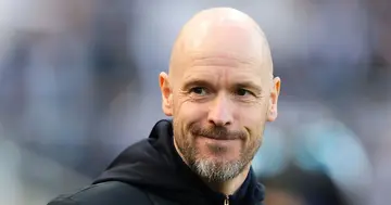 Erik ten Hag smiling.