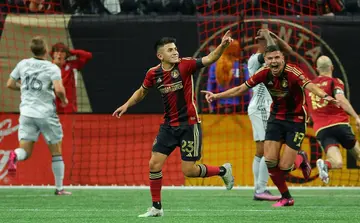 Argentina's Thiago Almada scored twice in stoppage time as Atlanta United beat the San Jose Earthquakes 2-1 on the opening day of the new Major League Soccer season.