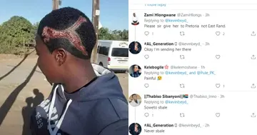 Woman's outlandish hairstyle leaves Mzansi scratching their heads