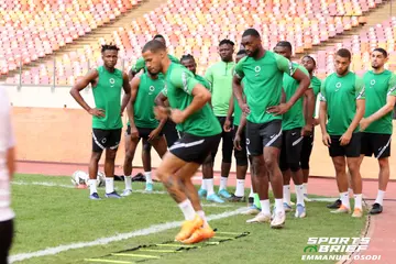 Photos of Super Eagles Putting in the Work in Final Training Ahead of Their AFCONQ Tie Against Sierra Leone