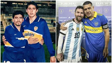 Juan Roman Riquelme, Lionel Messi, Diego Maradona, Boca Juniors