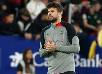 Gerard Pique was sent off before he could even be brought onto the pitch in his final game for Barcelona